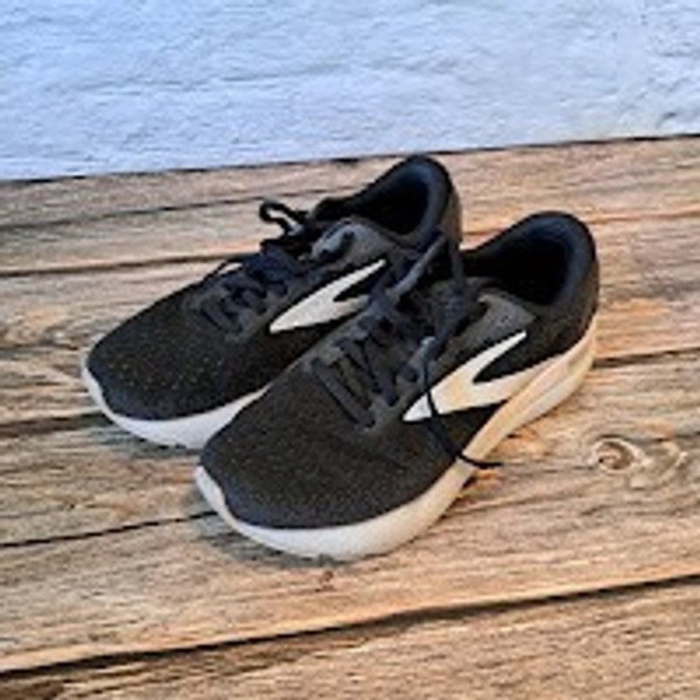 Brooks Ghost 14 Womens Running Shoes Black White Sneakers Size 8